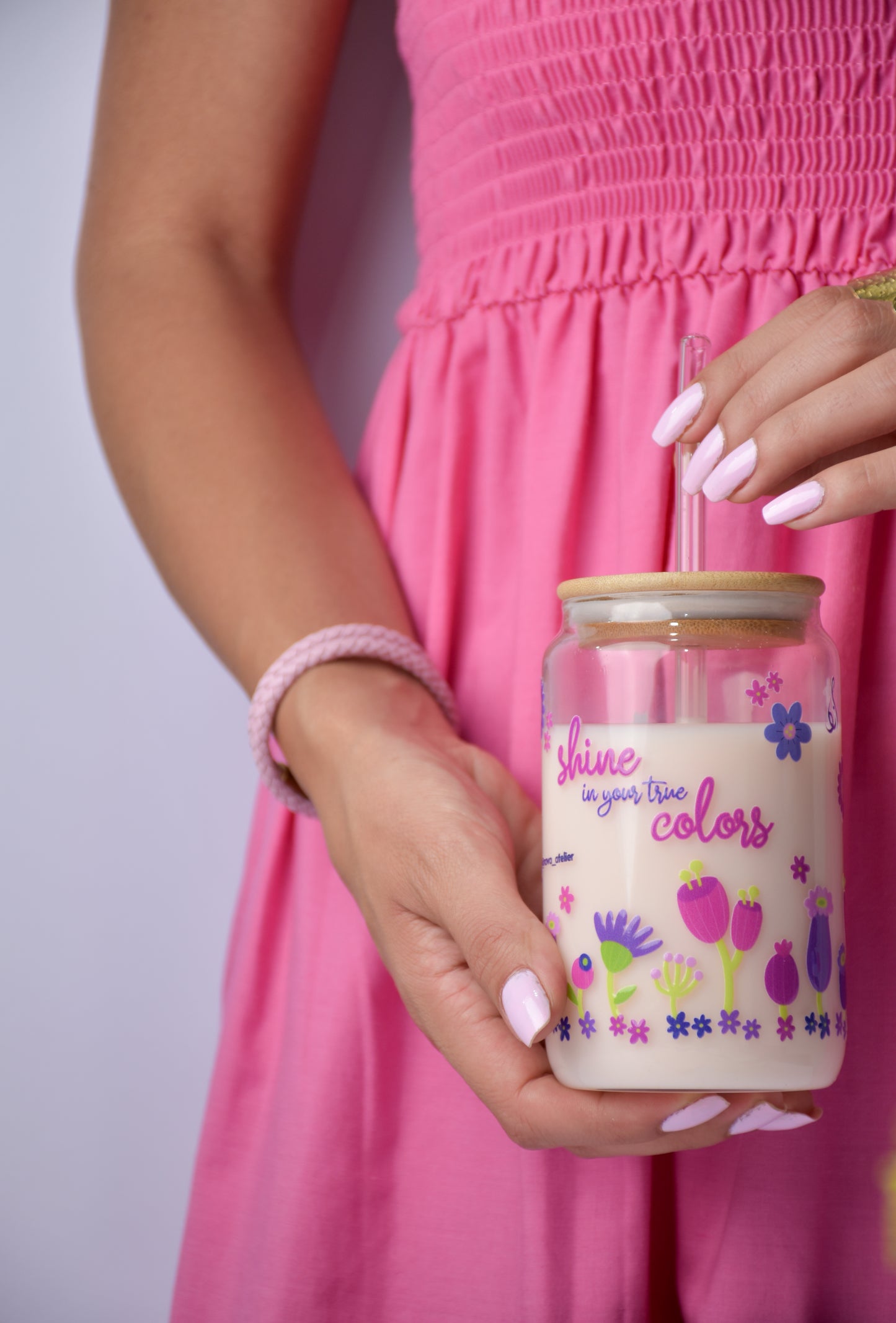 "Shine Bright" Glass Cup