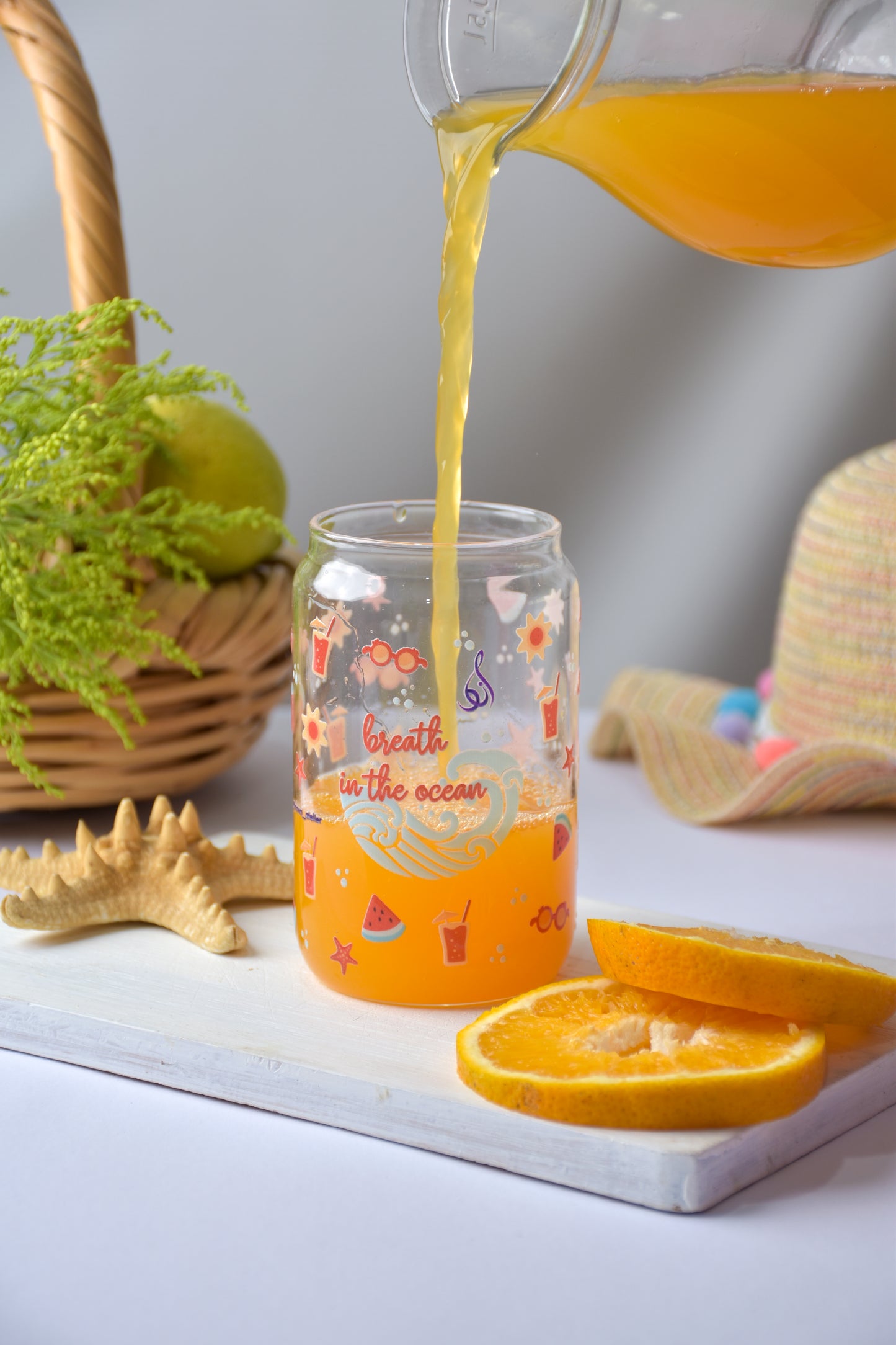 "Breath In" Glass Cup